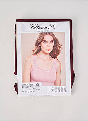 Débardeur stretch sans manche rouge VITTORIA B femme