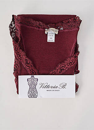 Débardeur stretch sans manche rouge VITTORIA B femme
