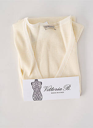 Débardeur stretch sans manche beige VITTORIA B femme