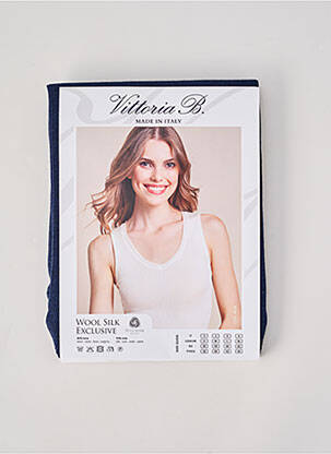 Débardeur stretch sans manche bleu VITTORIA B femme