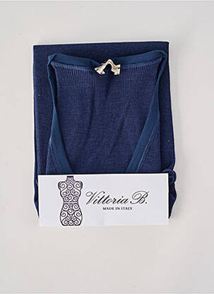 Débardeur stretch sans manche bleu VITTORIA B femme