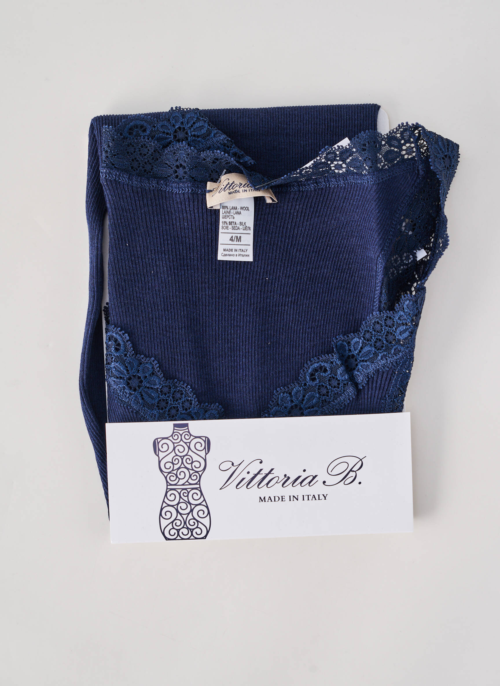 Top/caraco stretch bleu VITTORIA B femme
