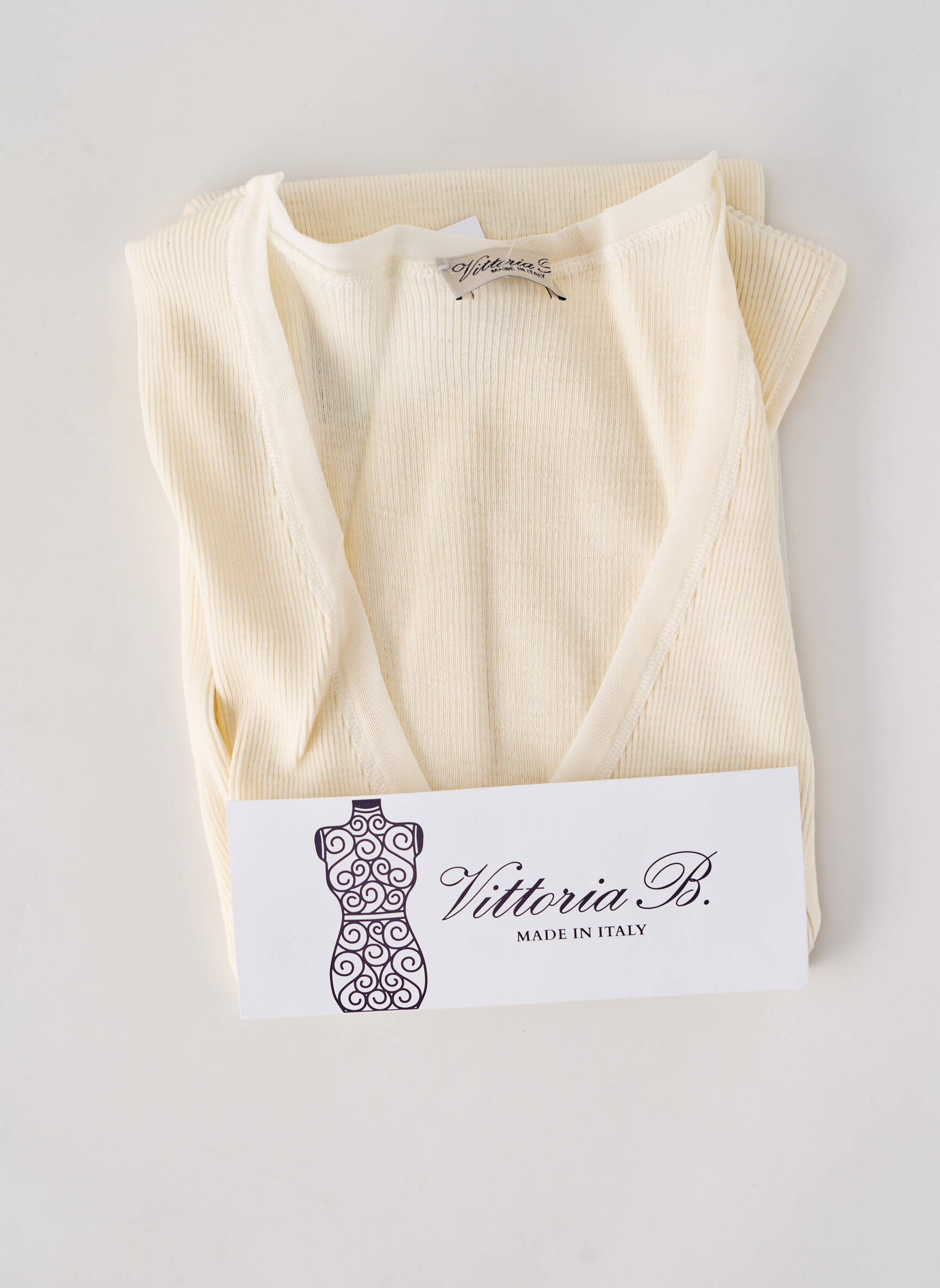 Débardeur stretch sans manche beige VITTORIA B femme