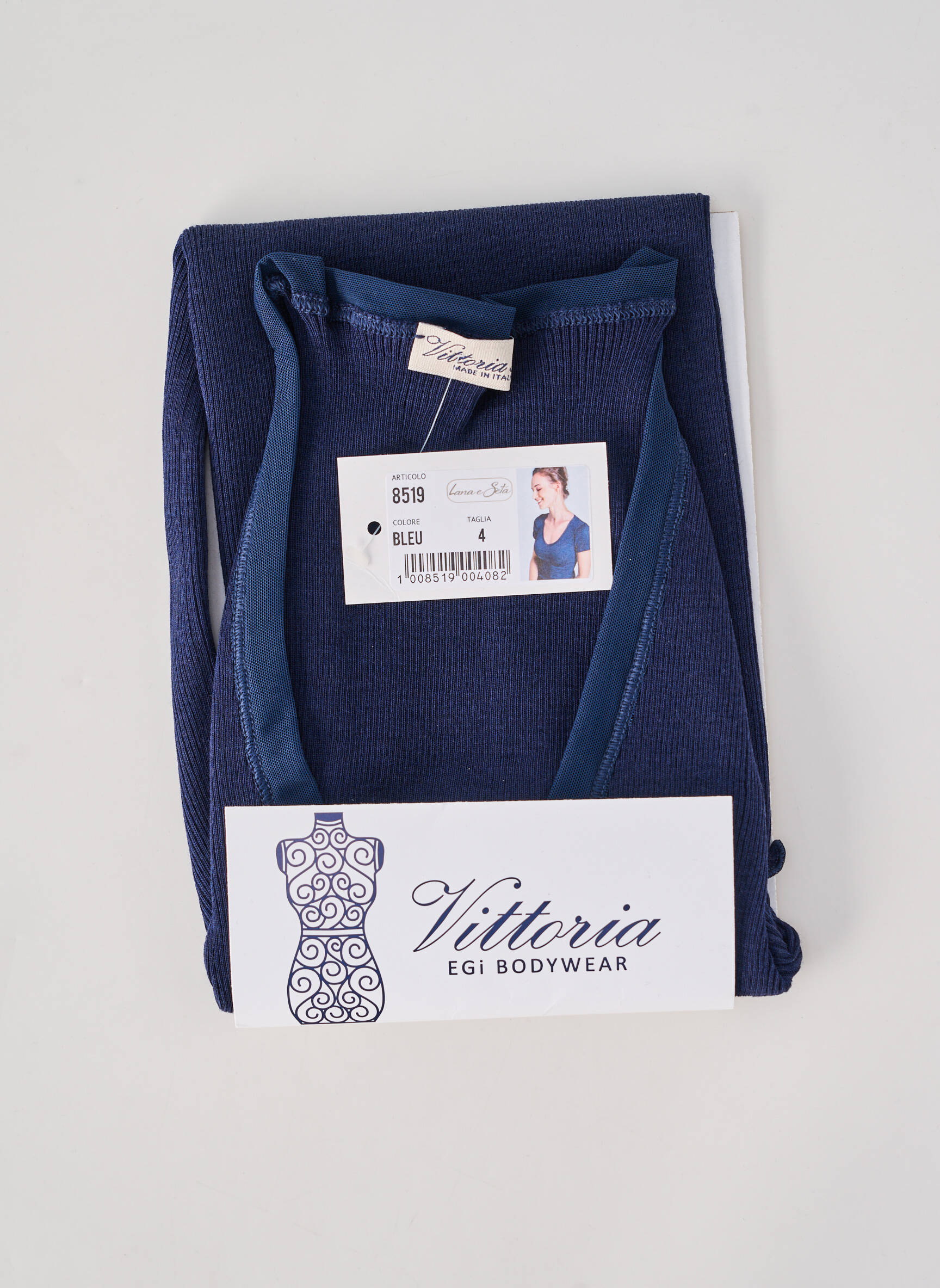 Top/caraco stretch bleu VITTORIA B femme