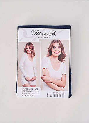 Top/caraco stretch bleu VITTORIA B femme