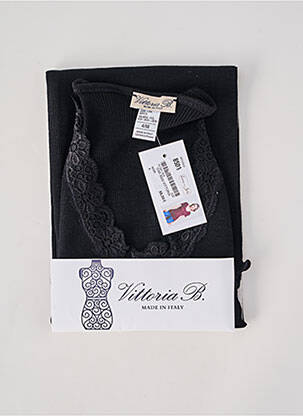 T-shirt stretch manches courtes noir VITTORIA B femme