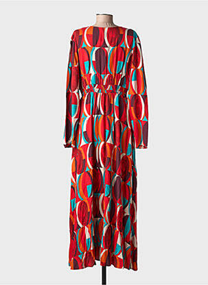Robe longue manches longues manches longues rouge SURKANA femme