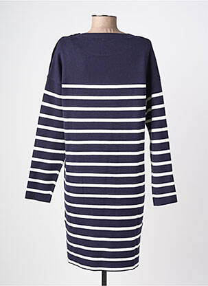 Robe pull coupe droite manches longues bleu C'EST BEAU LA VIE femme