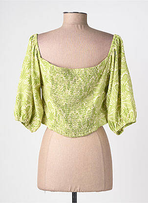 Top imprimé fantaisie manches courtes vert SURKANA femme