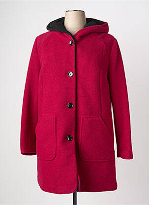 Manteau court capuche a capuche rouge BARBARA LEBEK femme