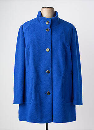 Manteau court coupe droite sans capuche bleu BARBARA LEBEK femme