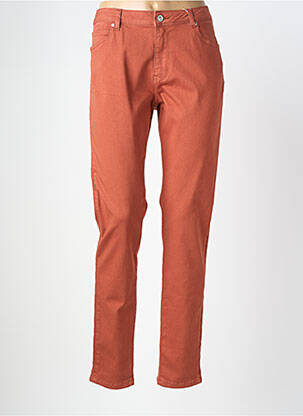 Pantalon slim stretch taille normale orange C'EST BEAU LA VIE femme