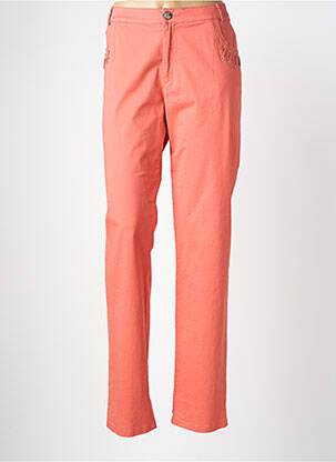Pantalon droit stretch taille normale orange FRED SABATIER femme