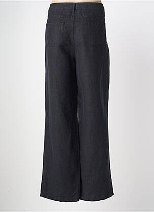 Pantalon droit fermeture zippée sous rabat boutonné taille normale noir ANNA MONTANA femme