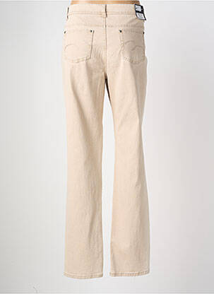 Pantalon droit stretch taille normale beige ANNA MONTANA femme