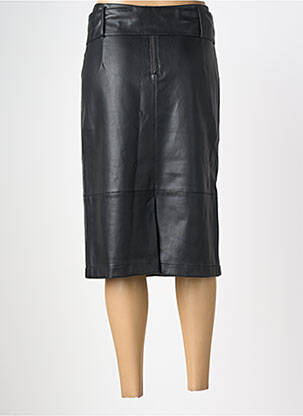 Jupe mi-longue coupe droite noir RINO & PELLE femme