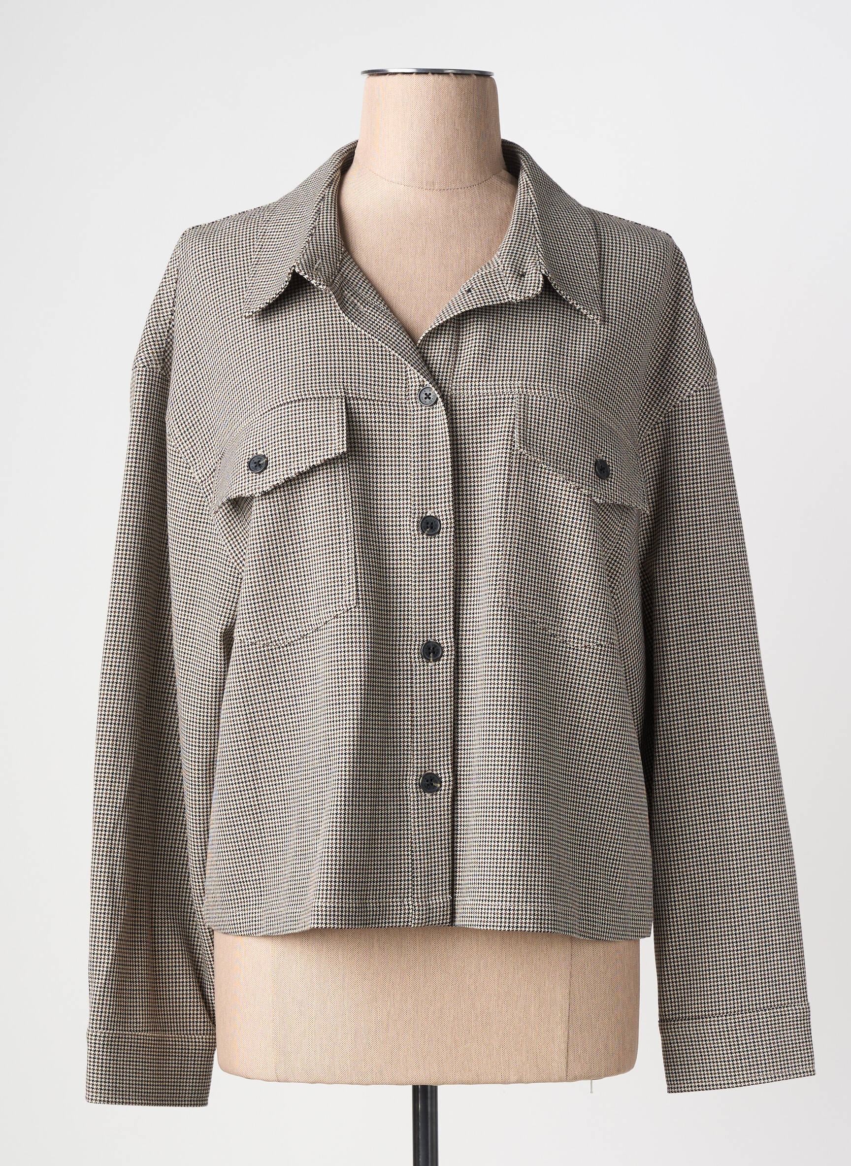 Veste casual coupe droite noir C'EST BEAU LA VIE femme