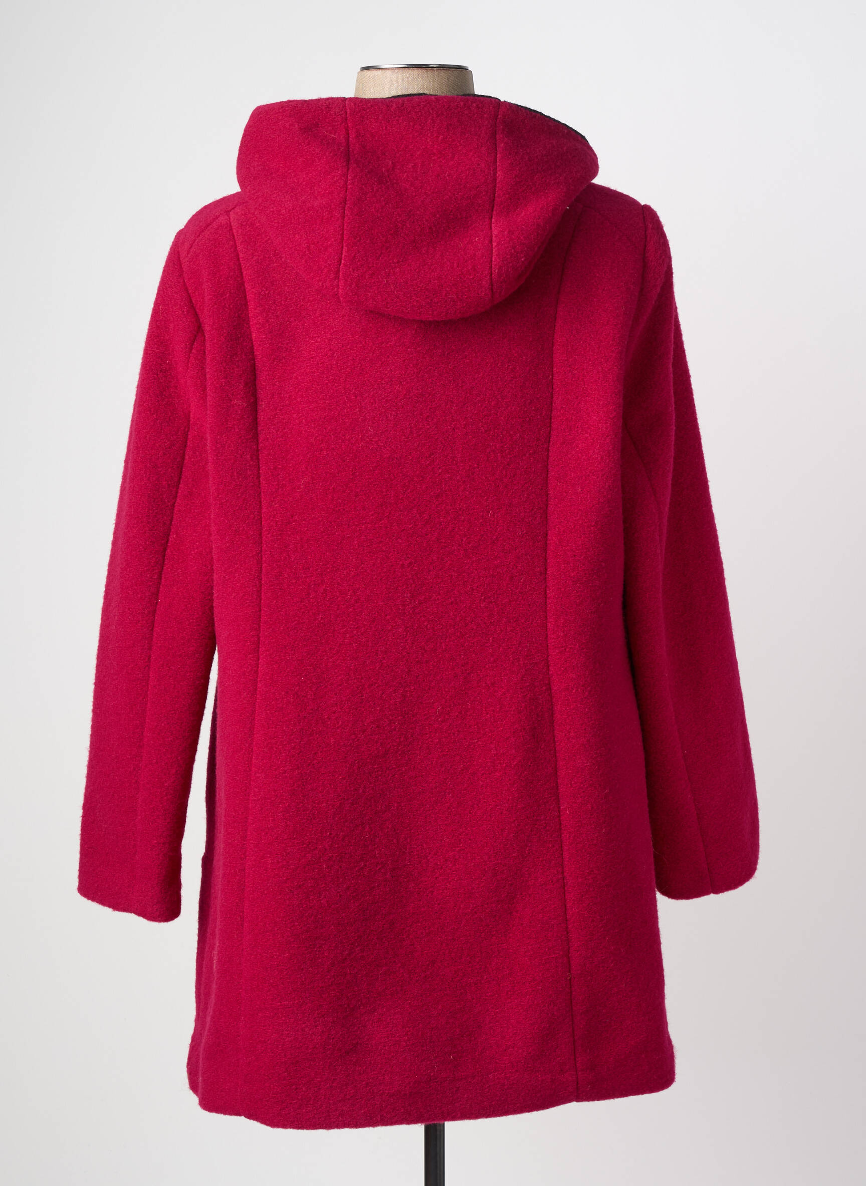Manteau court capuche a capuche rouge BARBARA LEBEK femme