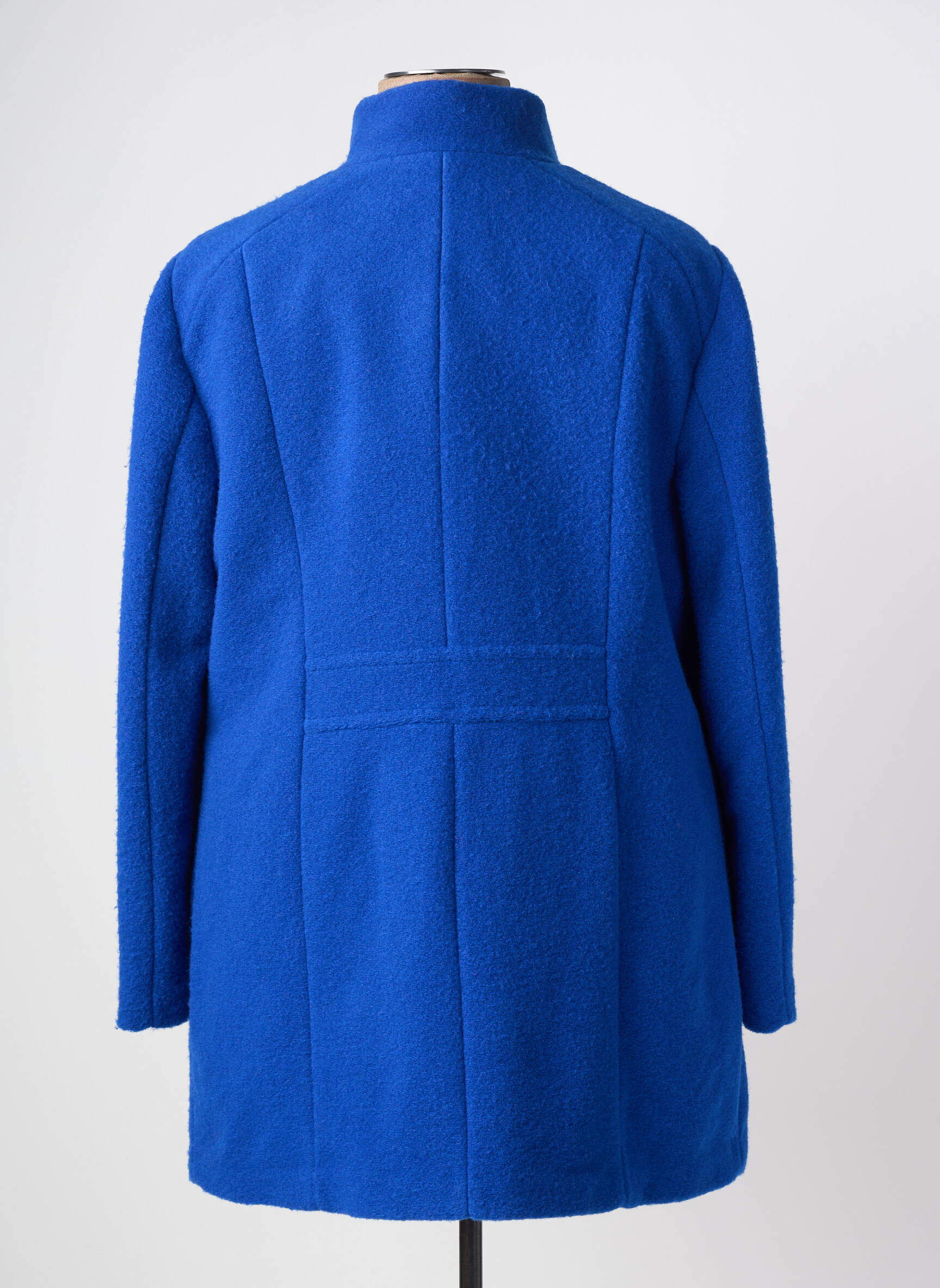 Manteau court coupe droite sans capuche bleu BARBARA LEBEK femme