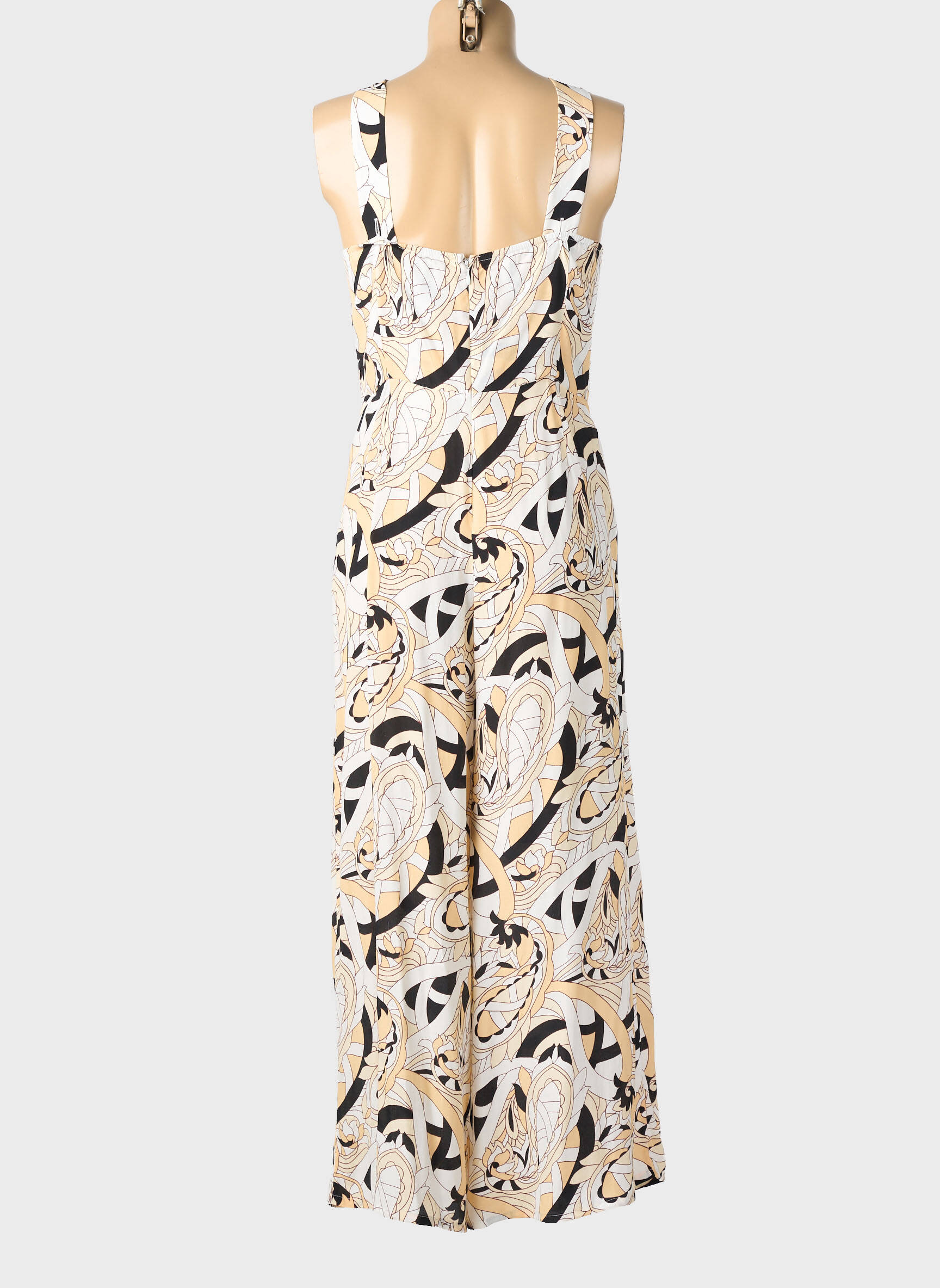 Combi-pantalon fermeture zippée au dos sans manche beige SURKANA femme