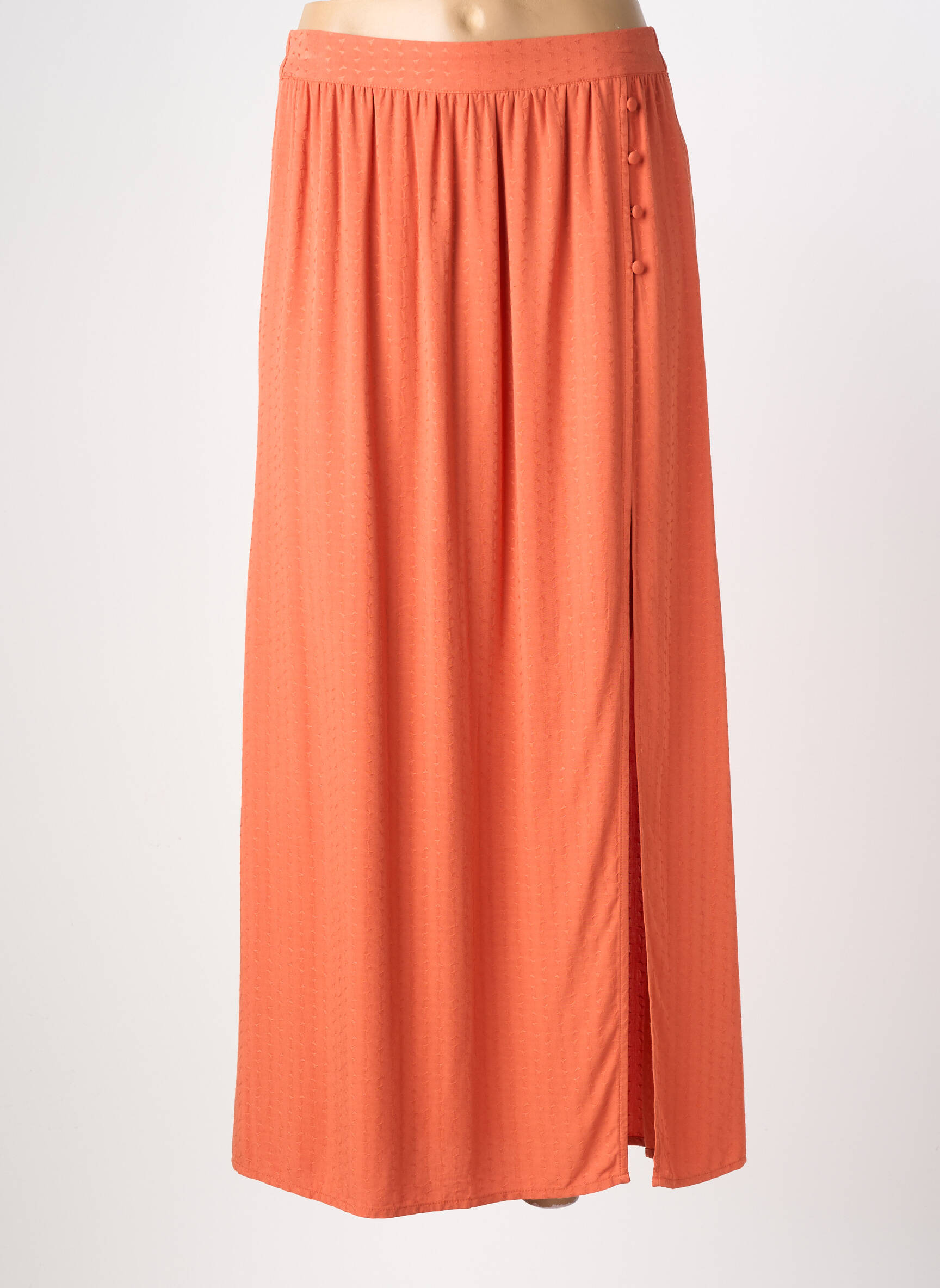 Jupe longue imprimé fantaisie orange LOLA ESPELETA femme