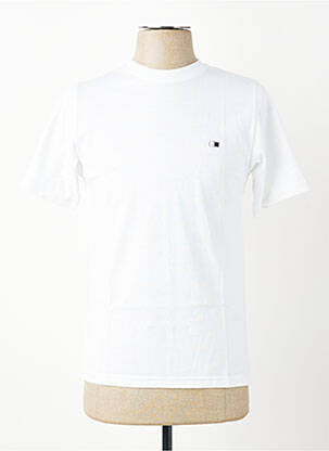T-shirt broderie manches courtes blanc GWEN & BLACK homme