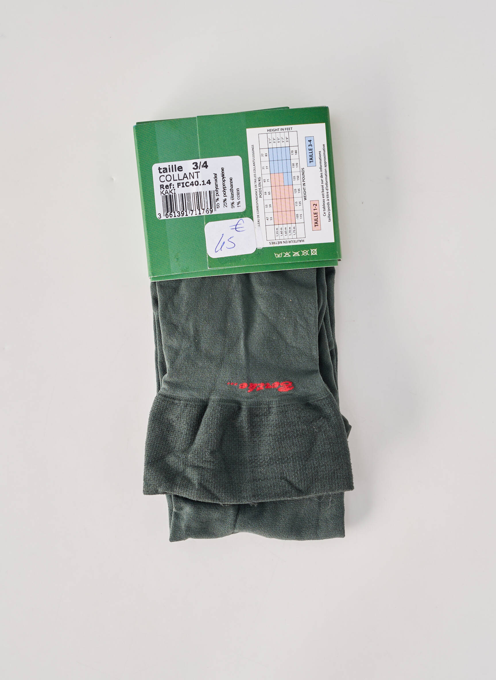 Collants stretch gris BERTHE AUX GRANDS PIEDS femme