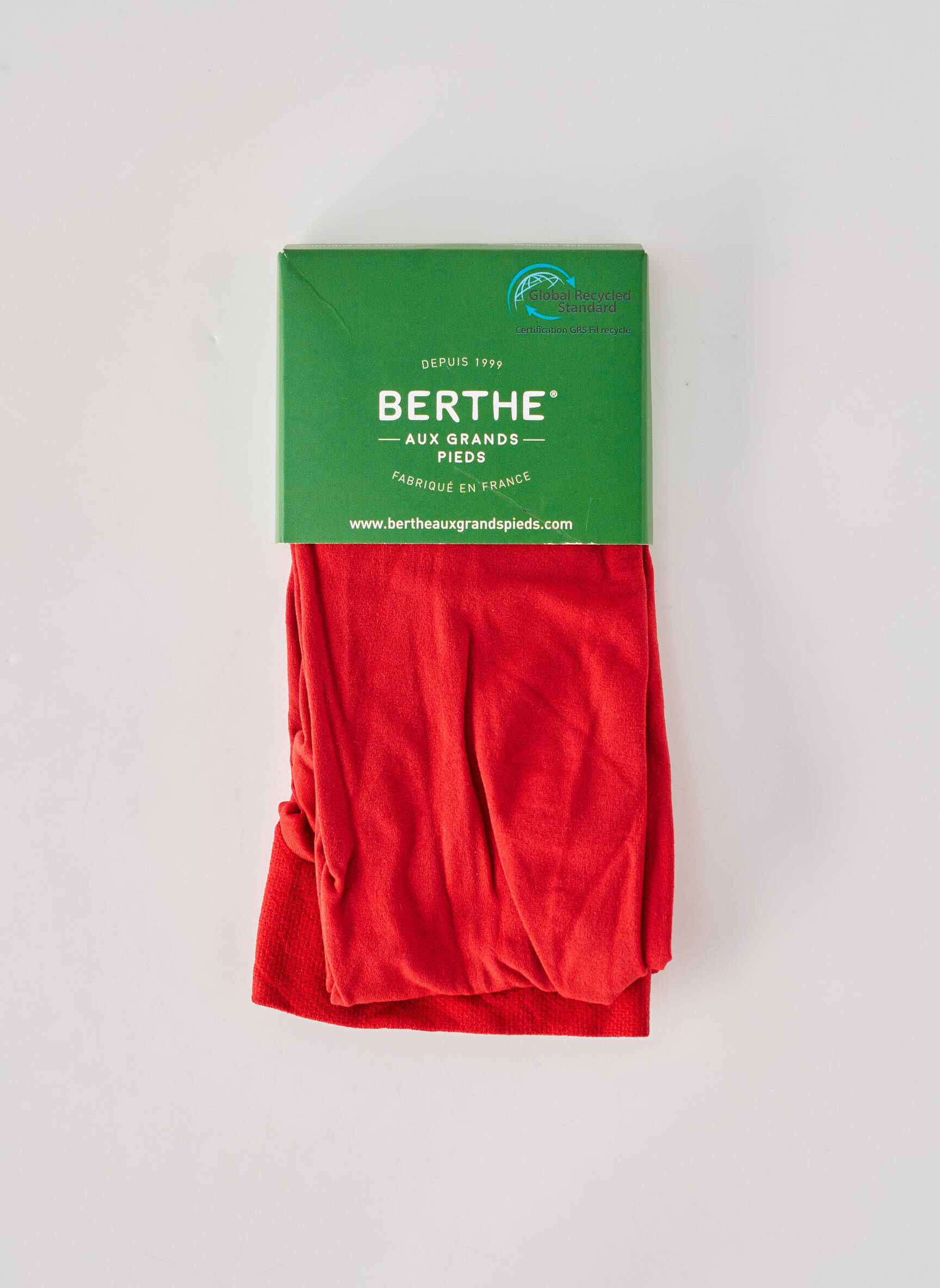 Collants stretch rouge BERTHE AUX GRANDS PIEDS femme