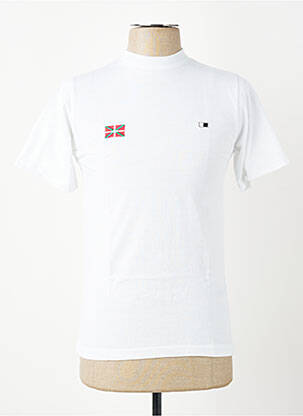T-shirt broderie manches courtes blanc GWEN & BLACK homme