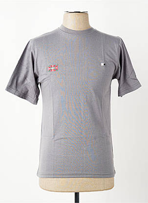 T-shirt broderie manches courtes gris GWEN & BLACK homme