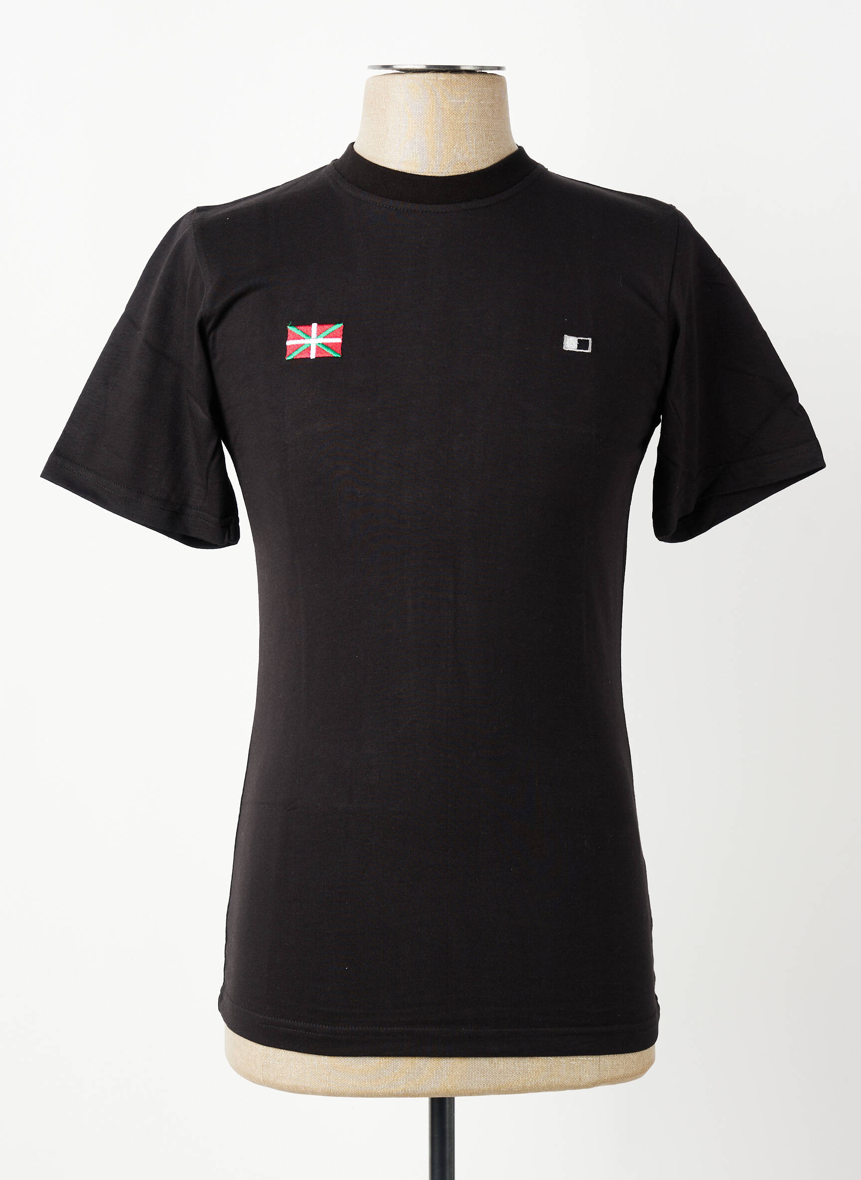 T-shirt broderie manches courtes noir GWEN & BLACK homme