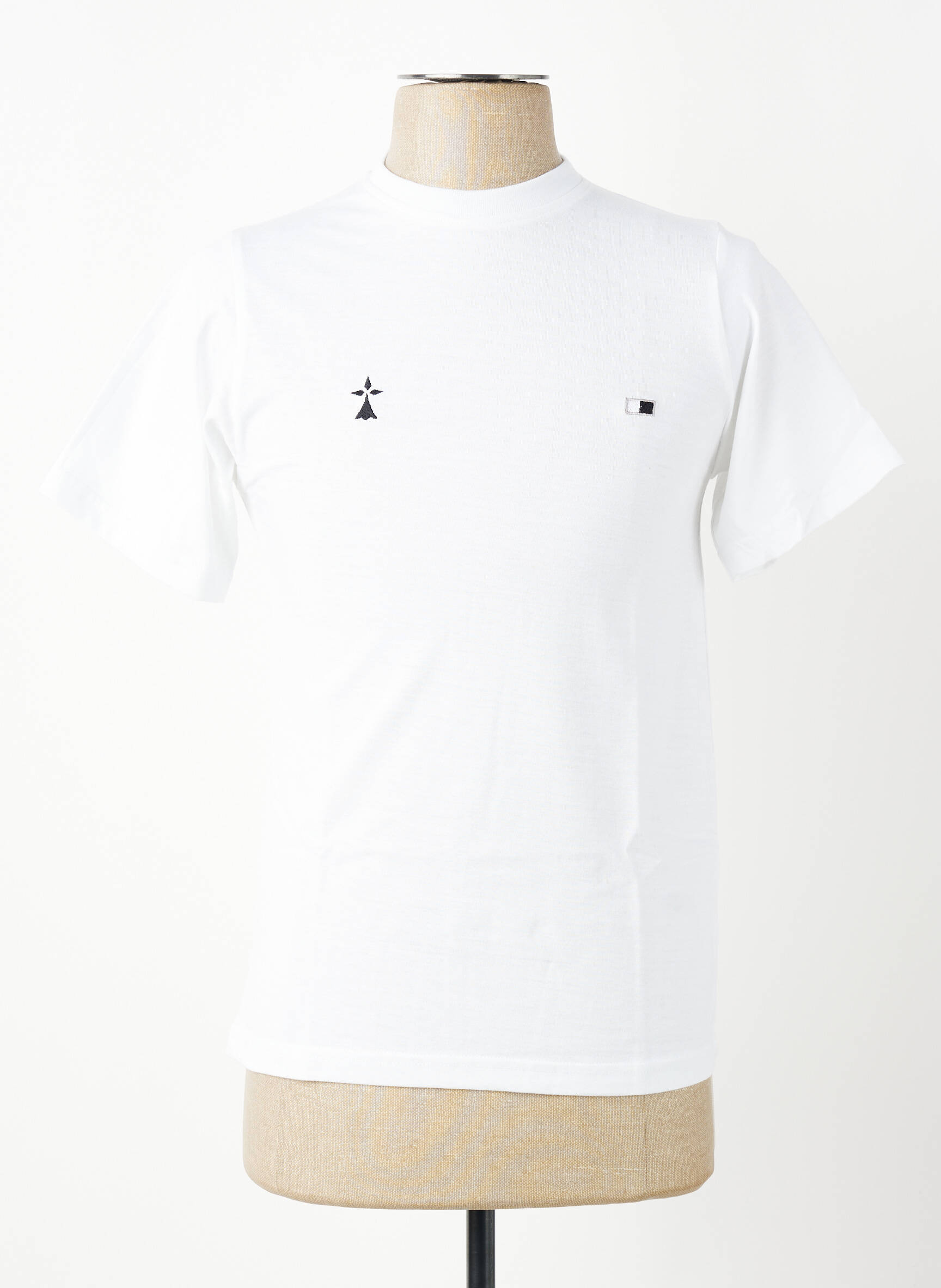 T-shirt broderie manches courtes blanc GWEN & BLACK homme
