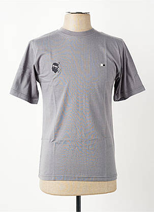 T-shirt broderie manches courtes gris GWEN & BLACK homme