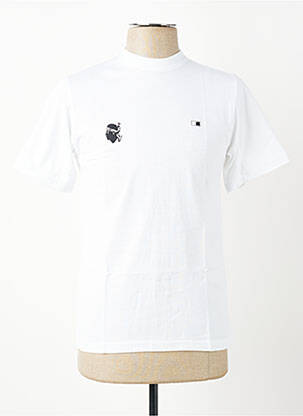 T-shirt broderie manches courtes blanc GWEN & BLACK homme