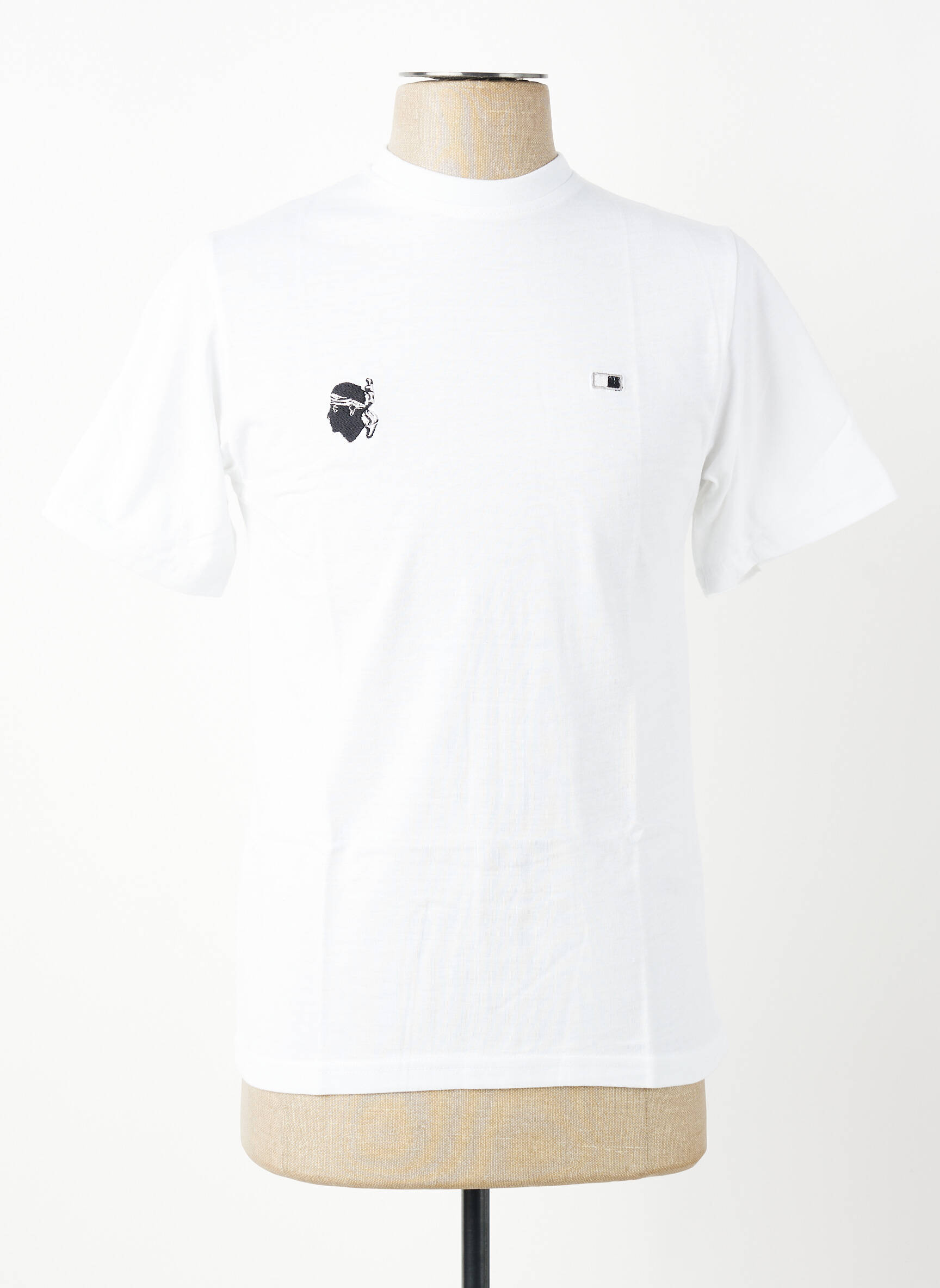 T-shirt broderie manches courtes blanc GWEN & BLACK homme