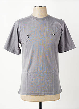 T-shirt broderie manches courtes gris GWEN & BLACK homme