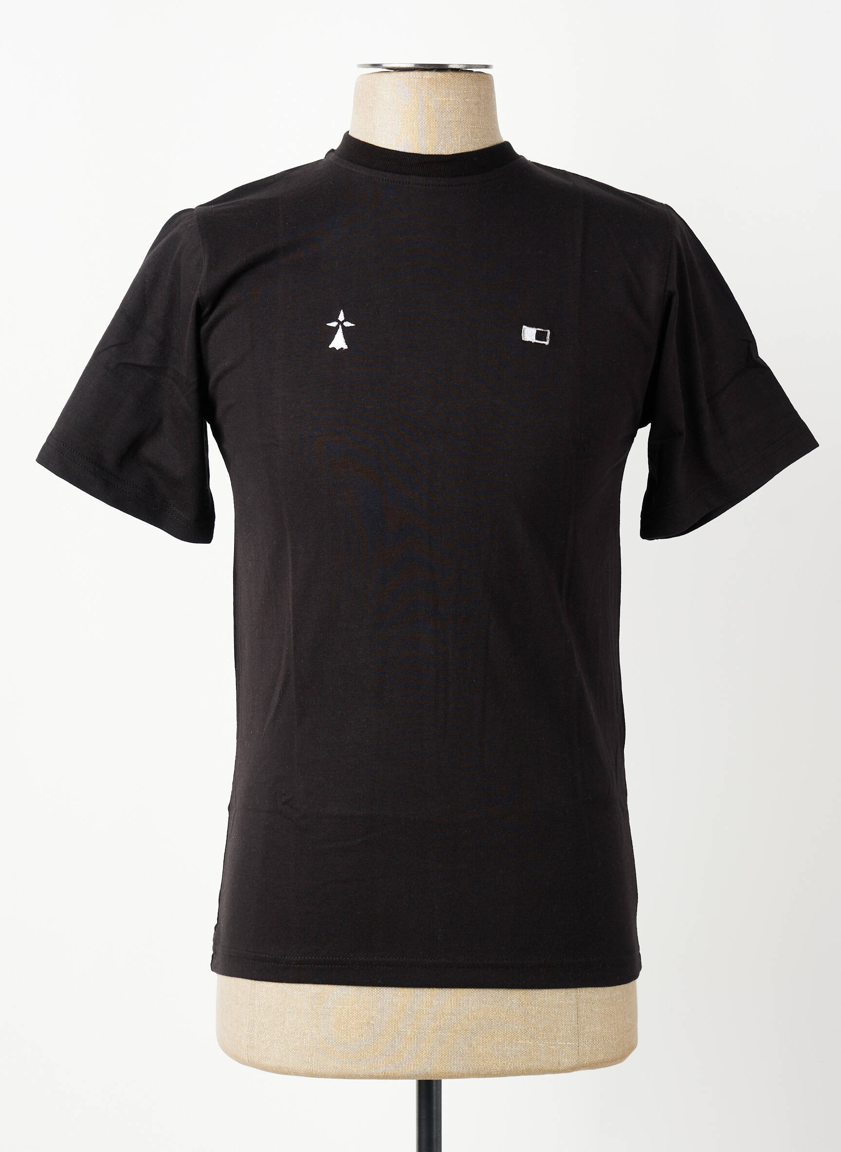 T-shirt broderie manches courtes noir GWEN & BLACK homme