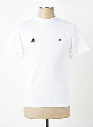 T-shirt broderie manches courtes blanc GWEN & BLACK homme