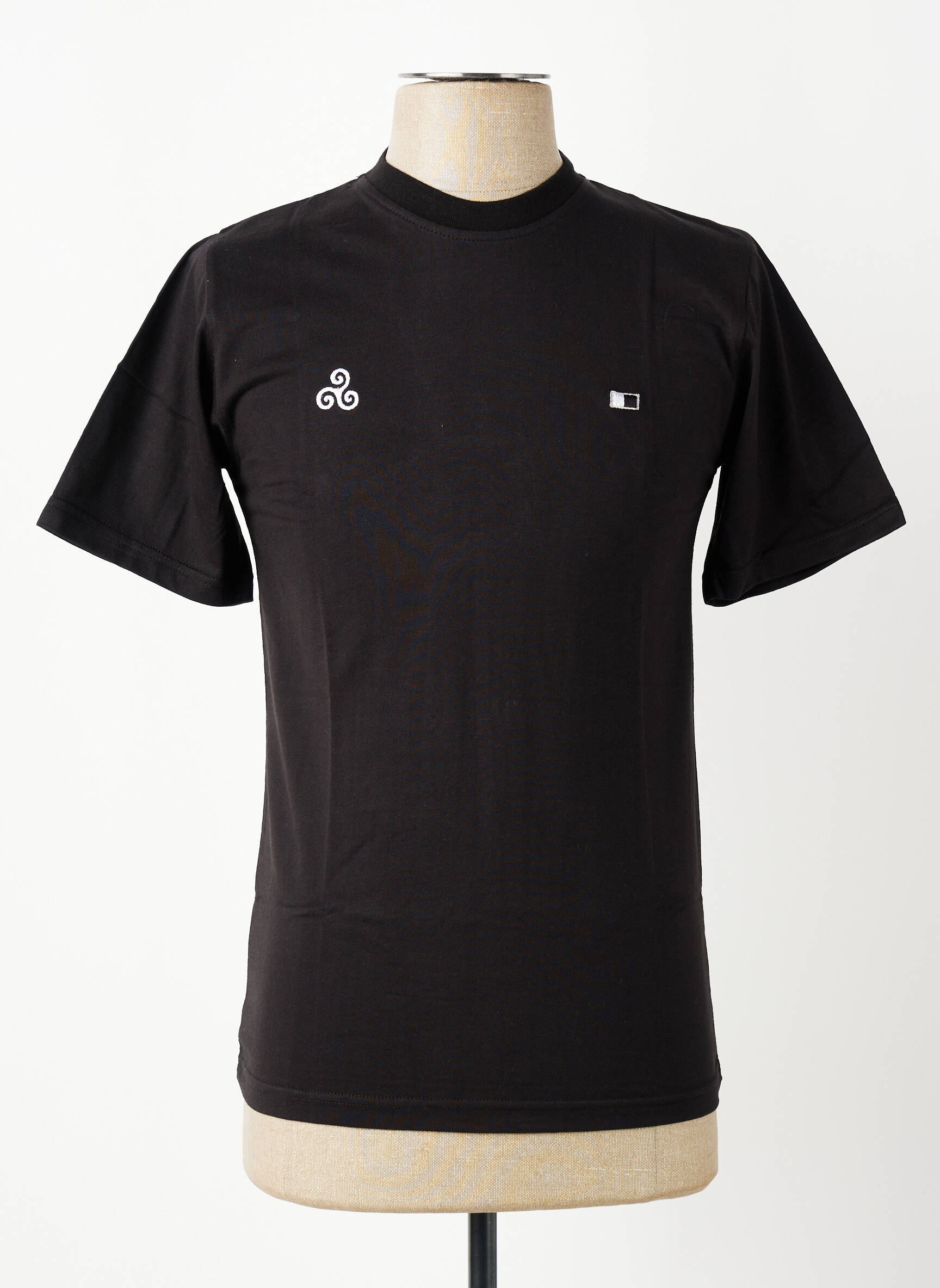 T-shirt broderie manches courtes noir GWEN & BLACK homme