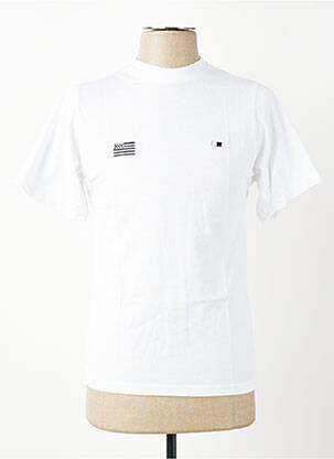 T-shirt broderie manches courtes blanc GWEN & BLACK homme