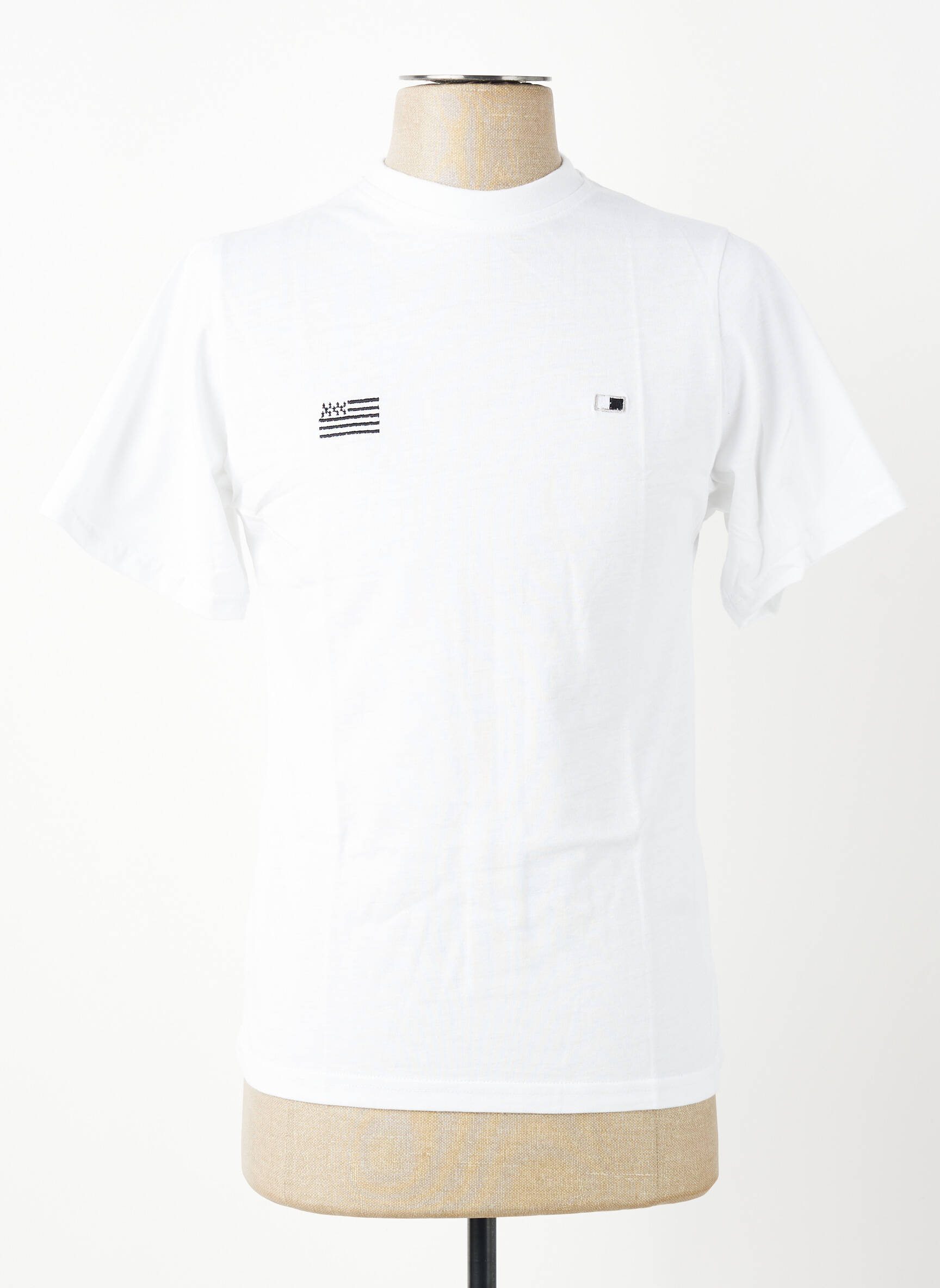 T-shirt broderie manches courtes blanc GWEN & BLACK homme