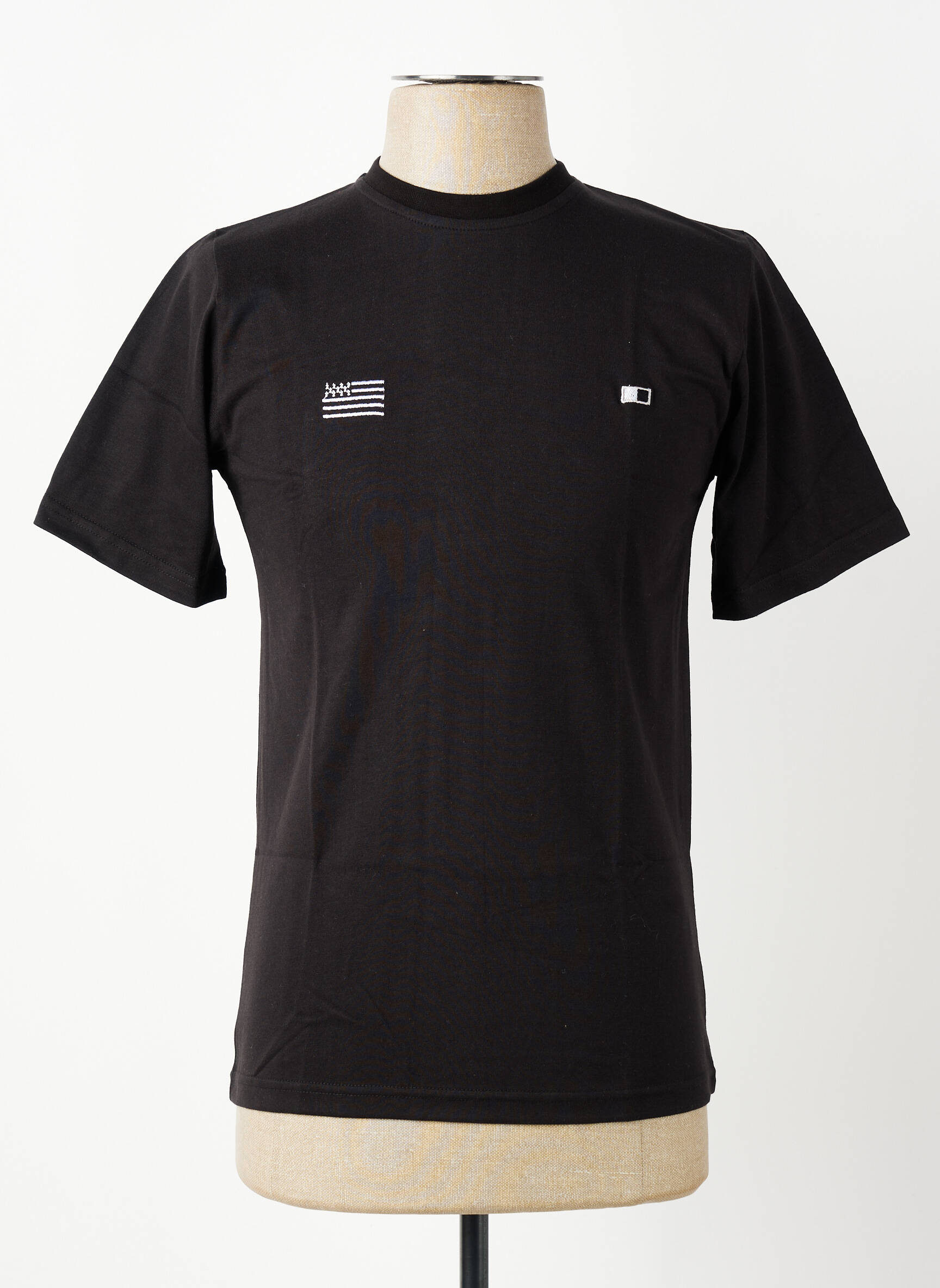 T-shirt broderie manches courtes noir GWEN & BLACK homme