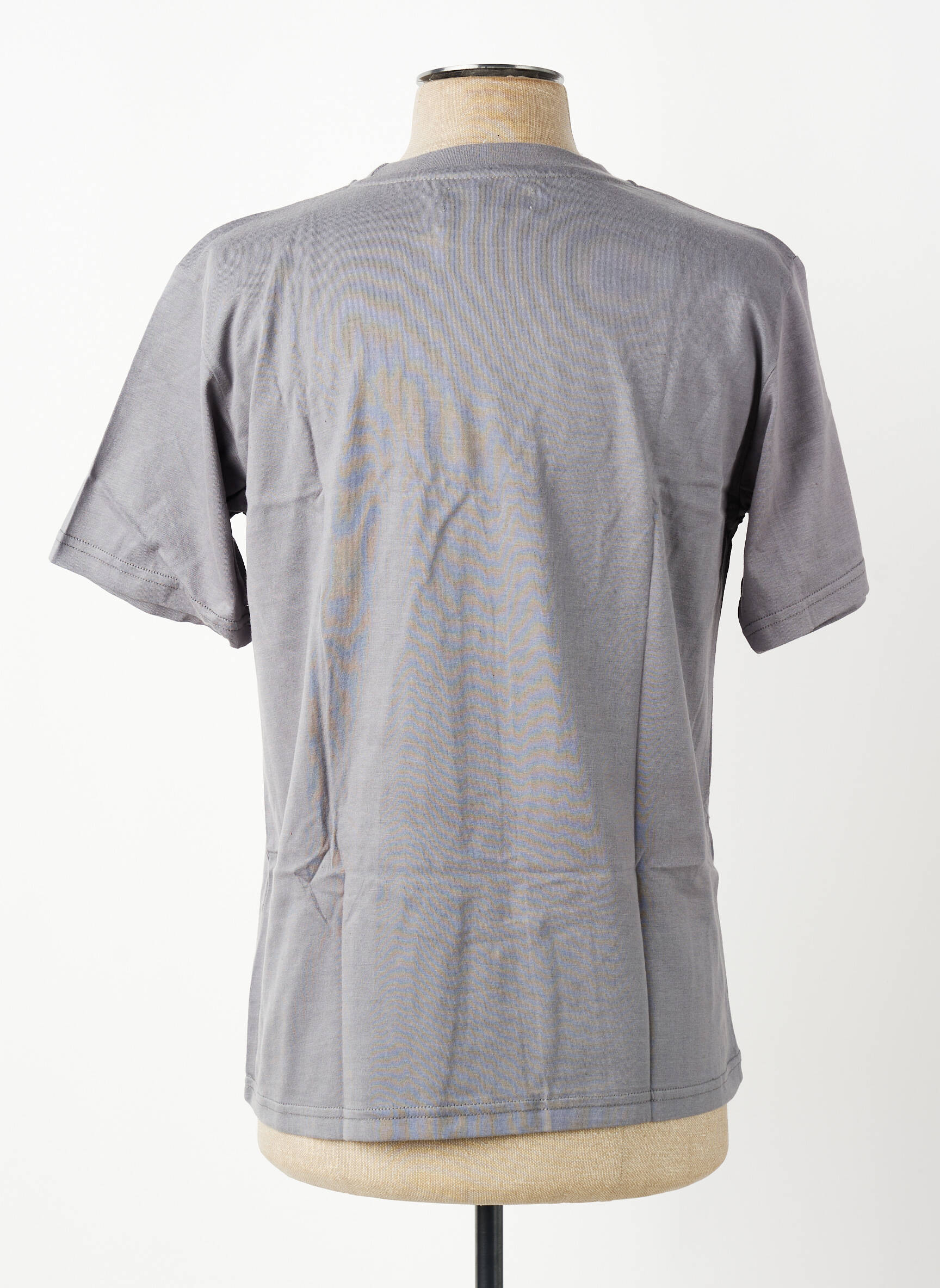 T-shirt broderie manches courtes gris GWEN & BLACK homme
