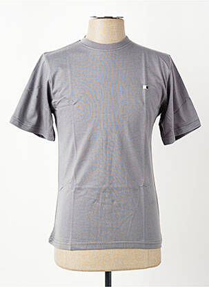 T-shirt broderie manches courtes gris GWEN & BLACK homme
