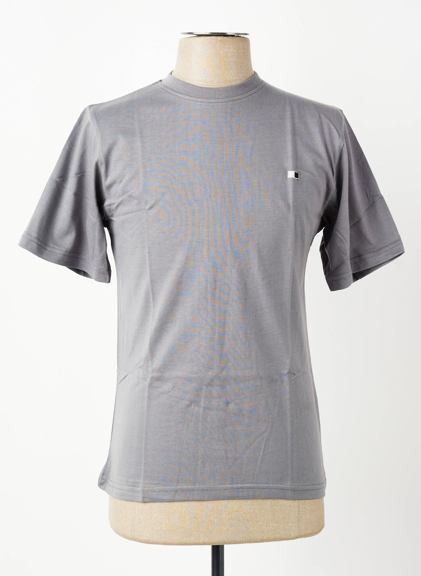 T-shirt broderie manches courtes gris GWEN & BLACK homme
