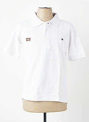 Polo coupe droite manches courtes blanc GWEN & BLACK homme