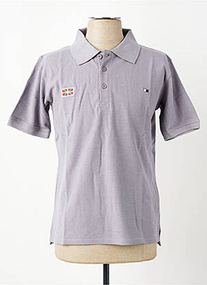 Polo coupe droite manches courtes gris GWEN & BLACK homme