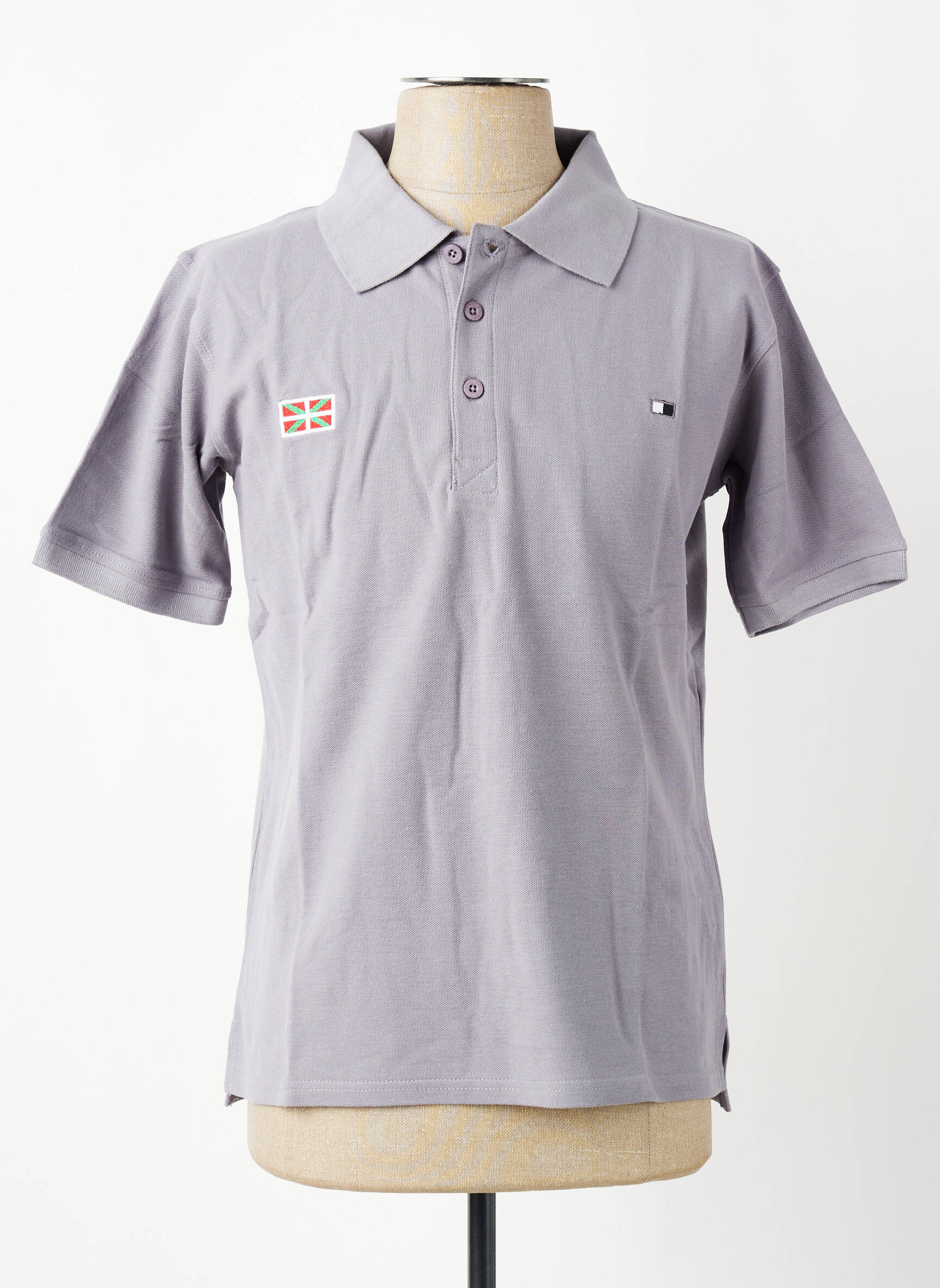 Polo coupe droite manches courtes gris GWEN & BLACK homme