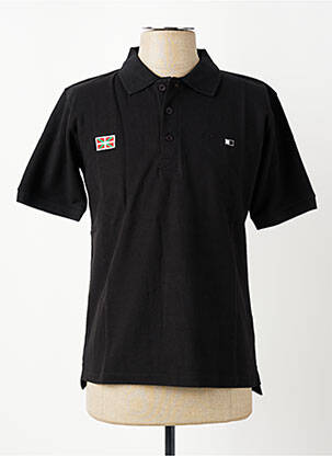 Polo coupe droite manches courtes noir GWEN & BLACK homme