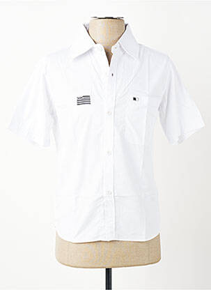 Chemise manches courtes coupe droite blanc GWEN & BLACK homme